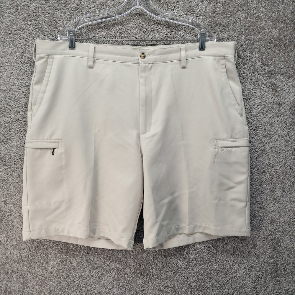 IZOD‎ Mens X-Treme Function Golf Shorts Tan Khaki Size 40 Performance Cargo